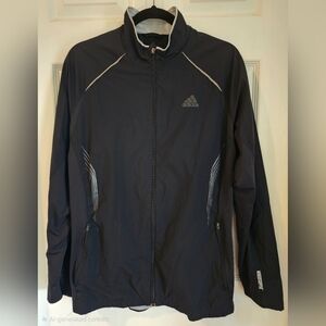 Vintage Adidas Windbreaker Jacket Men's Medium Black Full Zip Windstopper